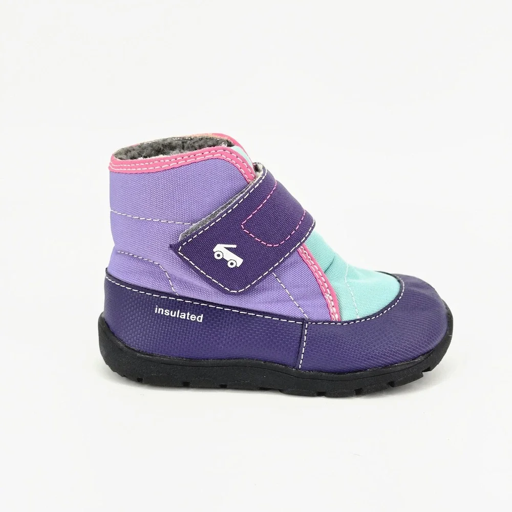 See Kai Run Blake Waterproof Insulated Purple Mint Winter Boots Kids Size 8 EUC